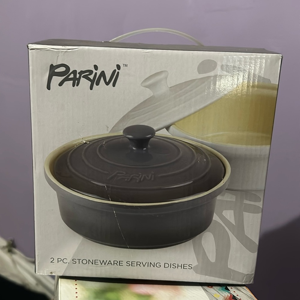 PARINI 2 piece stoneware serving dishes